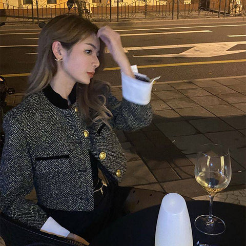 Tweed Classic Style Coat Classic Style