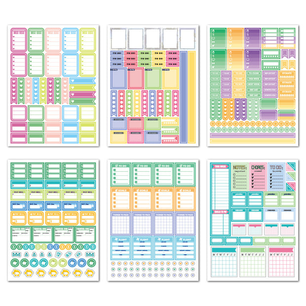 Planner Stickers Set Seasonal Monthly  Pack 12Sheets